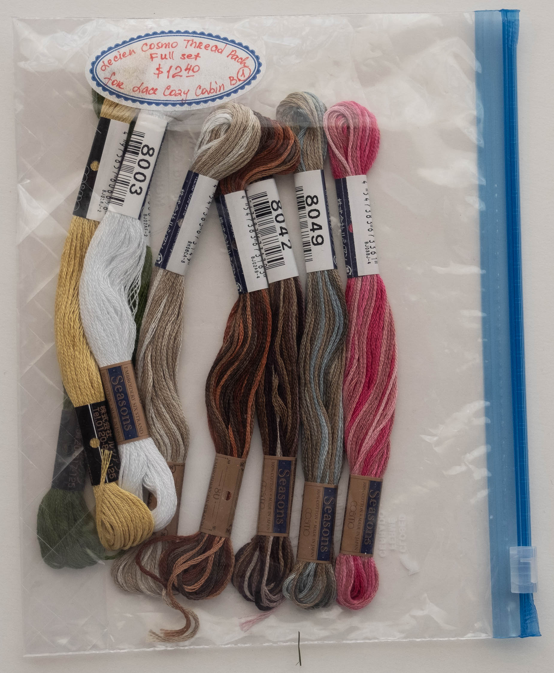 COSMO Embroidery Floss Pack from Lecien, Japan, for the Pattern of Blo –  SoKe
