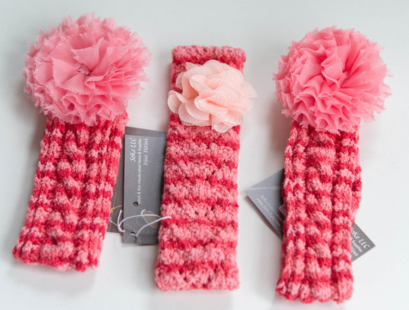 Hairband/Headband Coral Pink --Knitted