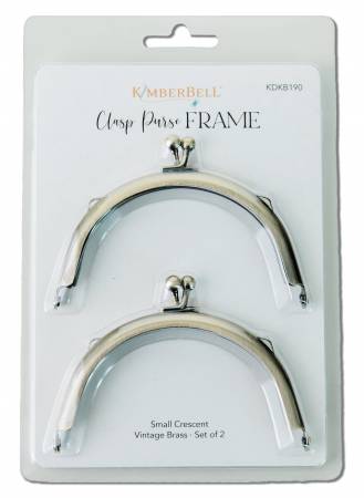 Small Crescent Clasp Purse Frame Vintage Brass 2pc # KDKB190