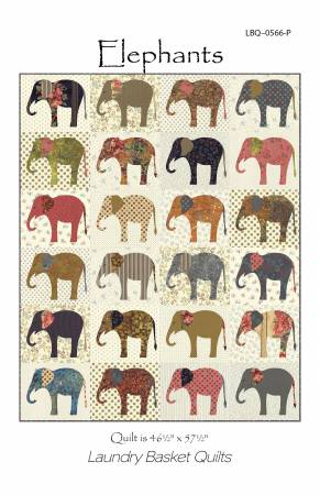 Elephants Pattern by Edyta Sitar from Laundry Basket Quilts, LBQ-0566-P