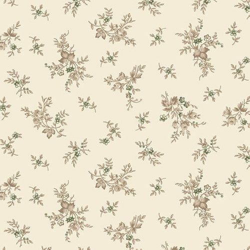 Henry Glass Fabric Vintage Rosebud and Vine Cream PT 463-44 from COTTAGE LINENS 108" Collection by Kim Diehl