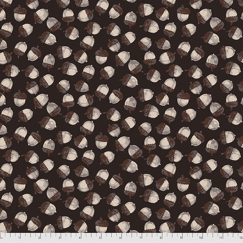Fabric Acorn, Brown from TREES Collection for Free Spirit, PWMN018.BROWN