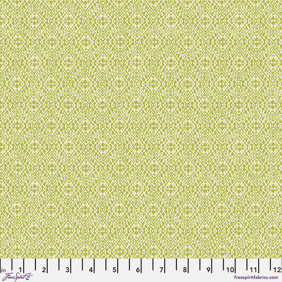 Fabric Pinjara Trellis - Lime, from A Celebration of Sanderson Collection, for Free Spirit, PWSA026.LIME