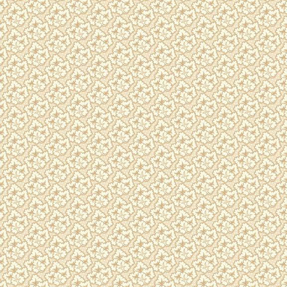 Quilting Fabric VERA'S LEAVES R570506 CREAM by Marcus Fabrics from Back in the Day Collection.