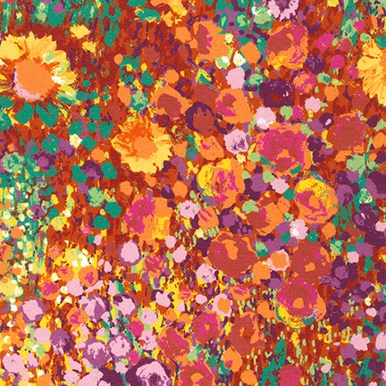 Quilting Fabric SRKD-19148-193 SUMMER from the Painterly Petals
