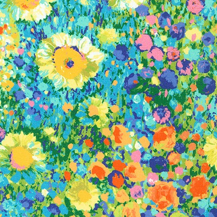 Quilting Fabric SRKD-19148-205 MULTI from the Painterly Petals Collect –  SoKe