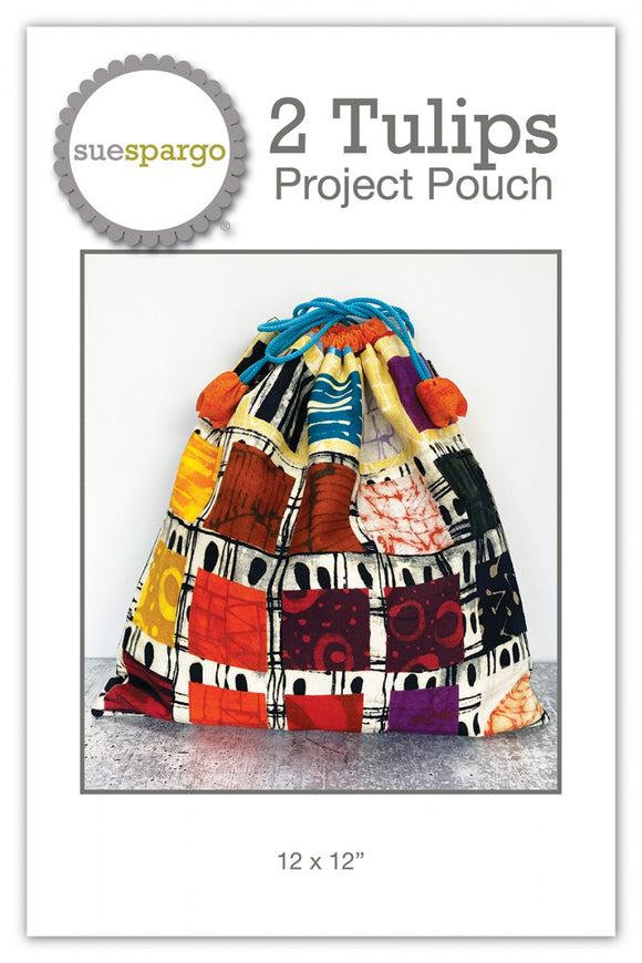Bag Pattern: 2 Tulips Project Pouch Pattern # SS1036 by Sue Spargo