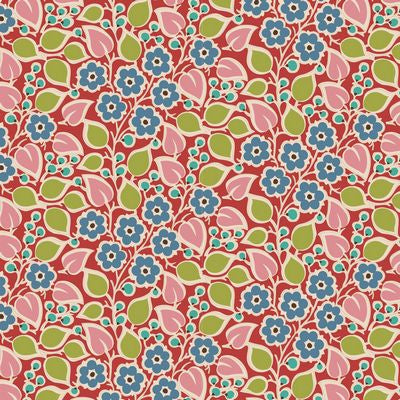Fabric TOPSY TURVY RED from Tilda, Pie in the Sky Collection, TIL100492-V11