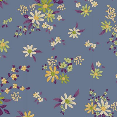 Fabric from Chic Escape Collection, DAISYFIELD Blue TIL110051, Blenders from Tilda