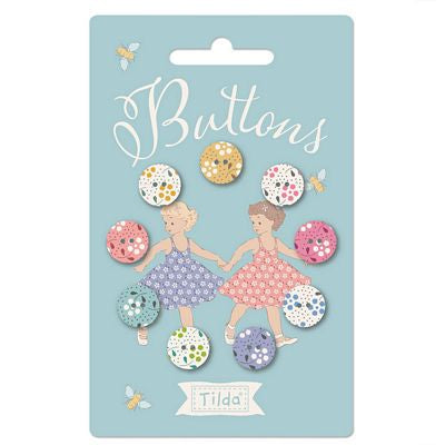 Tilda Meadow Basic for The Happy Campers- Buttons 12 mm TIL 400033, 9 pieces set.