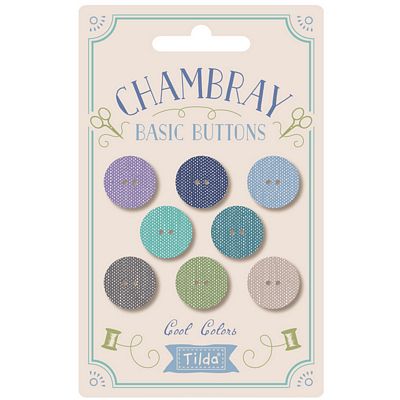 Tilda CHAMBRAY Basic Buttons Pack, COOL, 16 mm (0.63