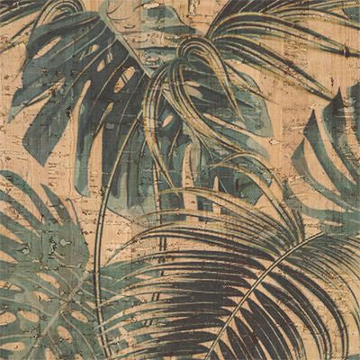 Cork Fabric, Jungle Leaves, Touch PRO Portugal,  28" wide Item#TP201803-1