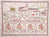 French General Embroidery Sampler pre-printed design on linen Ville Fleurie